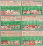1954 Topps Baseball- 6 Diff
