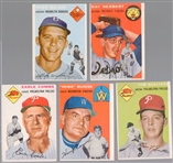 1954 Topps Baseball- 5 Diff