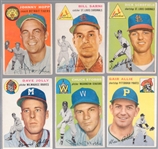 1954 Topps Baseball- 6 Diff