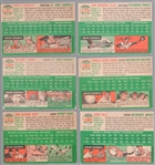 1954 Topps Baseball- 6 Diff