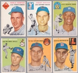 1954 Topps Baseball- 6 Diff