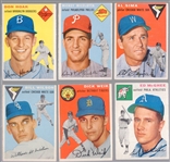 1954 Topps Baseball- 6 Diff