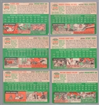 1954 Topps Baseball- 6 Diff