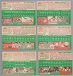 1954 Topps Baseball- 6 Diff