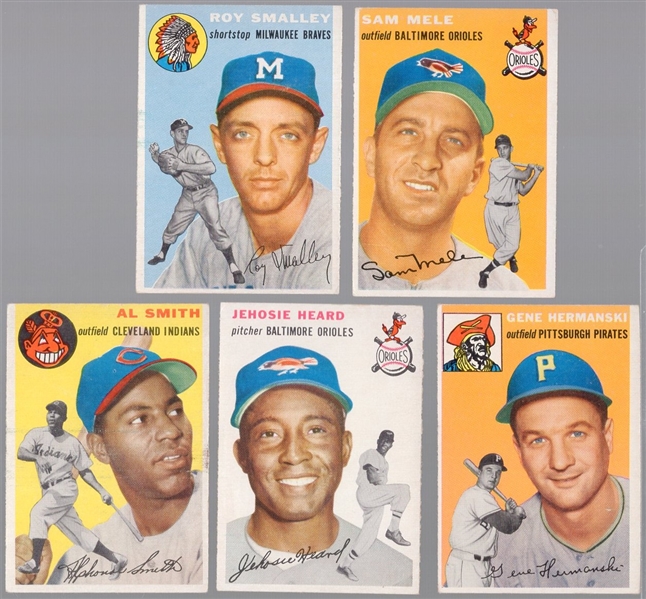 1954 Topps Baseball- 5 Diff