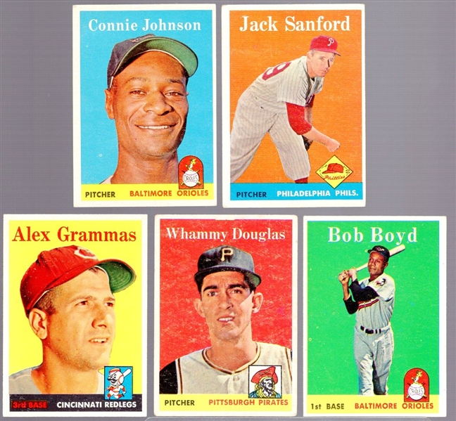 1958 Topps Baseball- 10 Diff