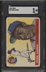 1955 Topps Baseball- #47 Hank Aaron, Braves- SGC 1(Poor)