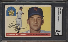 1955 Topps Baseball- #124 Harmon Killebrew, Washington Natl-Rookie Card! SGC 3 (Vg)