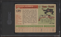1955 Topps Baseball- #124 Harmon Killebrew, Washington Natl-Rookie Card! SGC 3 (Vg)