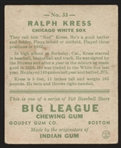 1933 Goudey Baseball- #33 Ralph Kress, White Sox