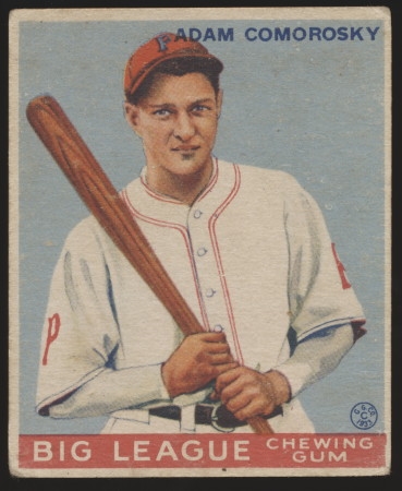 1933 Goudey Baseball- #77 Adam Comorosky, Pirates