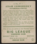 1933 Goudey Baseball- #77 Adam Comorosky, Pirates