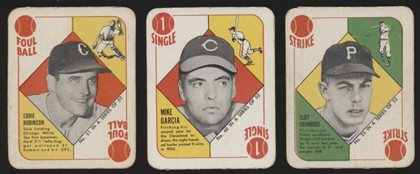 1951 Topps Bb Red Backs- 3 Diff