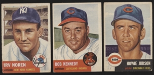 1953 Topps Baseball- 3 Diff