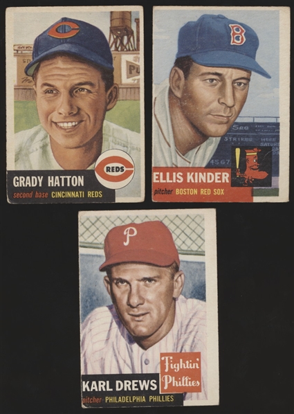 1953 Topps Baseball- 3 Diff