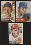 1953 Topps Baseball- 3 Diff