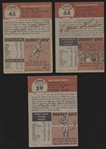 1953 Topps Baseball- 3 Diff