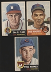 1953 Topps Baseball- 3 Diff