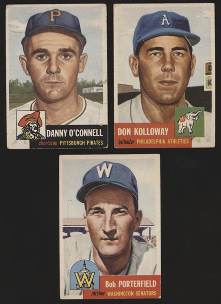 1953 Topps Baseball- 3 Diff
