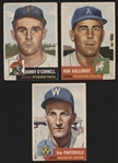 1953 Topps Baseball- 3 Diff