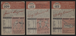 1953 Topps Baseball- 3 Diff Cinc Reds