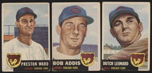 1953 Topps Baseball- 3 Diff Chicago Cubs
