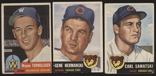 1953 Topps Baseball- 3 Diff