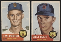 1953 Topps Baseball- 2 Diff Detroit Tigers