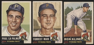 1953 Topps Baseball- 3 Diff Pirates