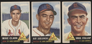 1953 Topps Baseball- 3 Diff St. Louis Cardinals