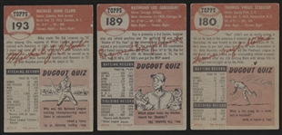 1953 Topps Baseball- 3 Diff St. Louis Cardinals