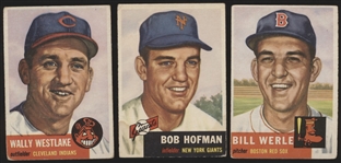1953 Topps Baseball- 3 Diff