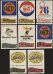 1973-74 Topps Basketball- Team Stickers- 8 Diff