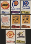 1973-74 Topps Basketball- Team Stickers- 8 Diff