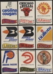 1973-74 Topps Basketball- Team Stickers- 9 Diff