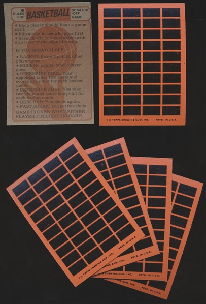 1973-74 Topps Basketball- Unscratched Game Cards- 24 Cards