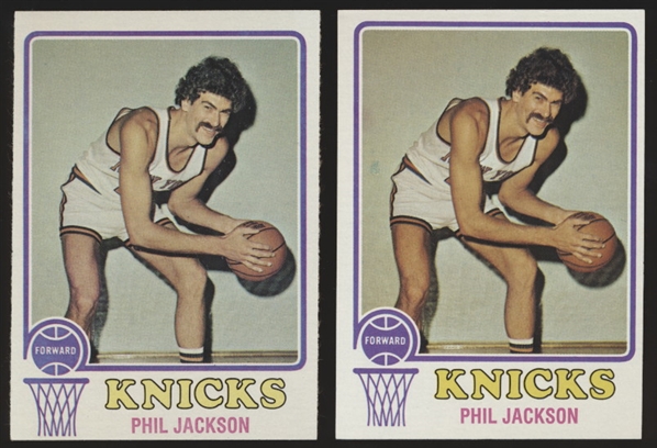 1973-74 Topps Basketball- #71 Phil Jackson, Knicks- 2 Cards