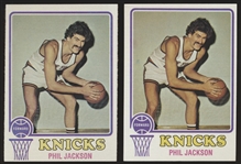 1973-74 Topps Basketball- #71 Phil Jackson, Knicks- 2 Cards