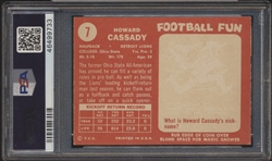 1958 Topps Football- #7 Howard Cassady, Lions- PSA Ex-Mt 6
