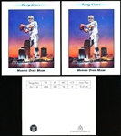 1996 Sierra Sun Editions, Inc. Terry Crews Dan Marino 4" x 5" Art Promo Cards- 10 Cards