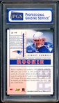 1998 Leaf Rookies & Stars Ftbl.- #219 Robert Edwards RC, Patriots- PGS Graded Mint 9