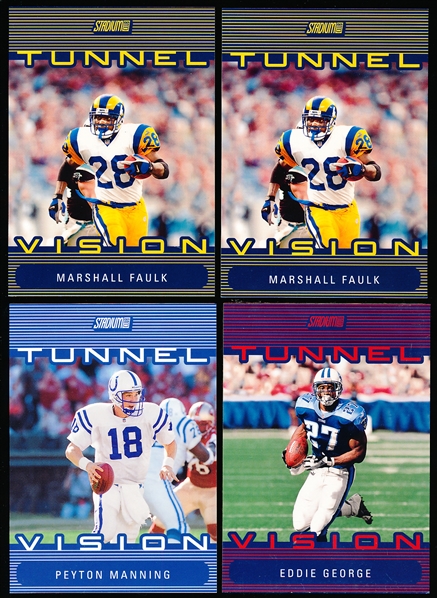 2000 Stadium Club Ftbl.- “Tunnel Vision" 3-1/2" x 5"- 4 Diff.