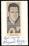 Autographed Raymond Berry 5x3" Card