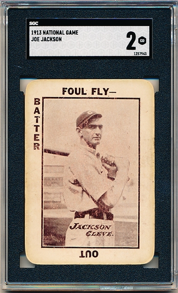 1913 WG5 National Game Baseball- Joe Jackson, Cleveland- SGC 2 (Good)