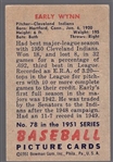 1951 Bowman Bb- #78 Early Wynn, Cleveland