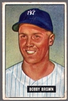 1951 Bowman Bb- #110 Bobby Brown, Yankees