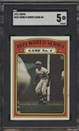 1972 Topps Bb- #226 World Series Game 4- Clemente- SGC 5 (Ex)