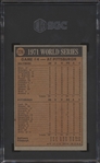 1972 Topps Bb- #226 World Series Game 4- Clemente- SGC 5 (Ex)