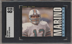 1985 Topps Football- #314 Dan Marino, Dolphins- SGC 8 (Nm-Mt)