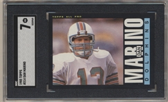 1985 Topps Football- #314 Dan Marino, Dolphins- SGC 7 (NM)